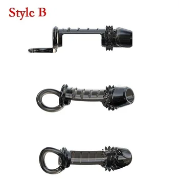 Silicone Male Penis Sleeve Enlarge Strap on Ball Stretcher Bondage Cock Ring Extender Sleeve Reusable Intimate Sex Toy 4