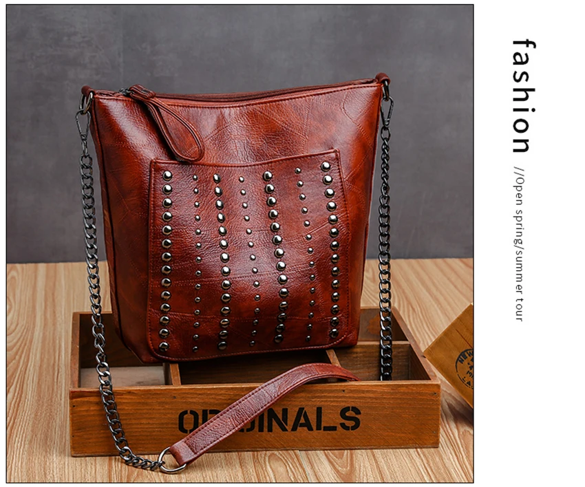 rivet chain bag