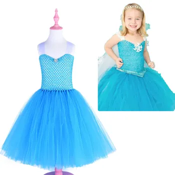 

2019 New Lace Vest Girls Dress Girl Elegant Cute Princess Dress Halloween Costume Ice Queen Bunny Kids Party Dresses For Girls