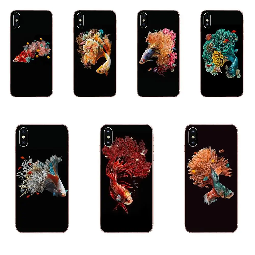 Newest Super Cute Phone Cases For Xiaomi Redmi Mi 4 7A 9T K20 CC9 CC9e Note 7 9 Y3 SE Pro Prime Go Play Coral Fish | Мобильные