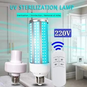 

80W E26/E27 UVC Germicidal Corn Lamp Sanitizer Disinfection Ultraviolet Light Bulb Home Sterilization Clean Air Kill Mites