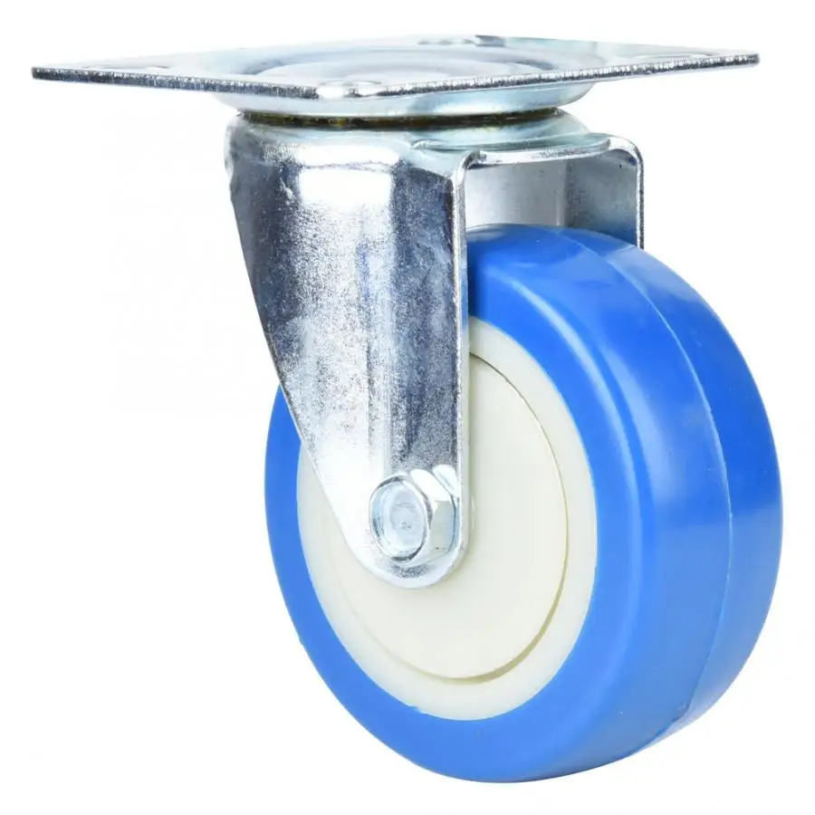 4 шт. колесики из ПВХ Caster Light type 3 дюйма одиночные колесики для вала 40 кг Подшипник нагрузки для тележки