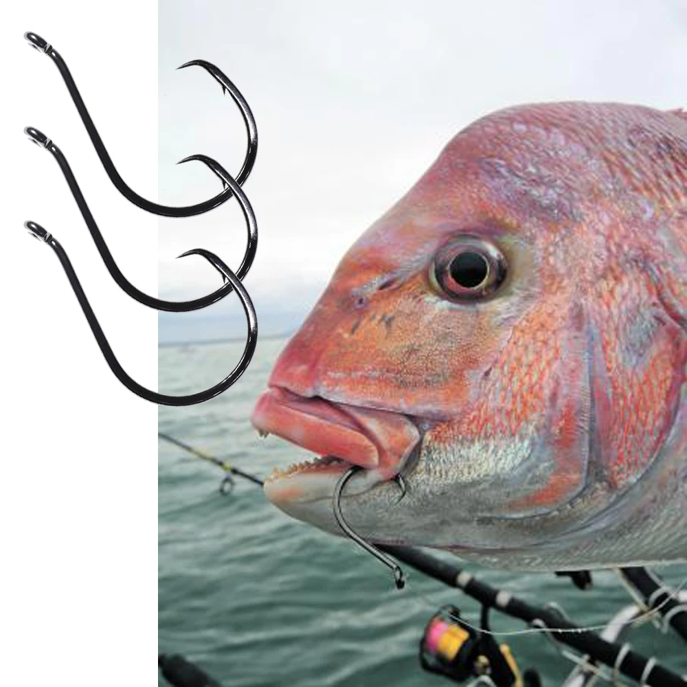 ICERIO 5 шт. рыболовный крючок с заусенцем Осьминог Catfish Snapper круг соленой воды крюк высокоуглеродистой стали Офсетные Крючки 1#~ 9/0# рыболовные снасти