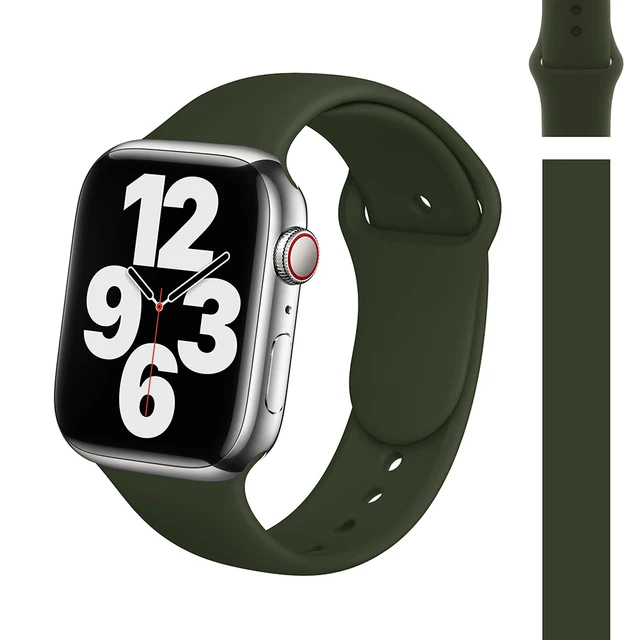 Silicone Strap Watch Compatible Apple Watch Band 45mm 44mm 41mm for bracelet iWatch 40mm 38mm correa apple watch series 7 6 5 SE 22