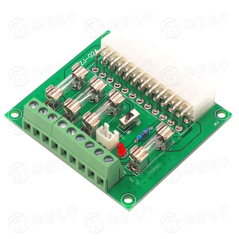 Stable Performance 4 Voltage Groups 8 Contact Point ATX Compatible Port Transfer Board Power Supply Test Module for Desktop PC Transfer Board Power Supply