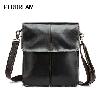 

Genuine leather men's bag trend retro men's messenger bag top layer cowhide flap one-shoulder messenger bag