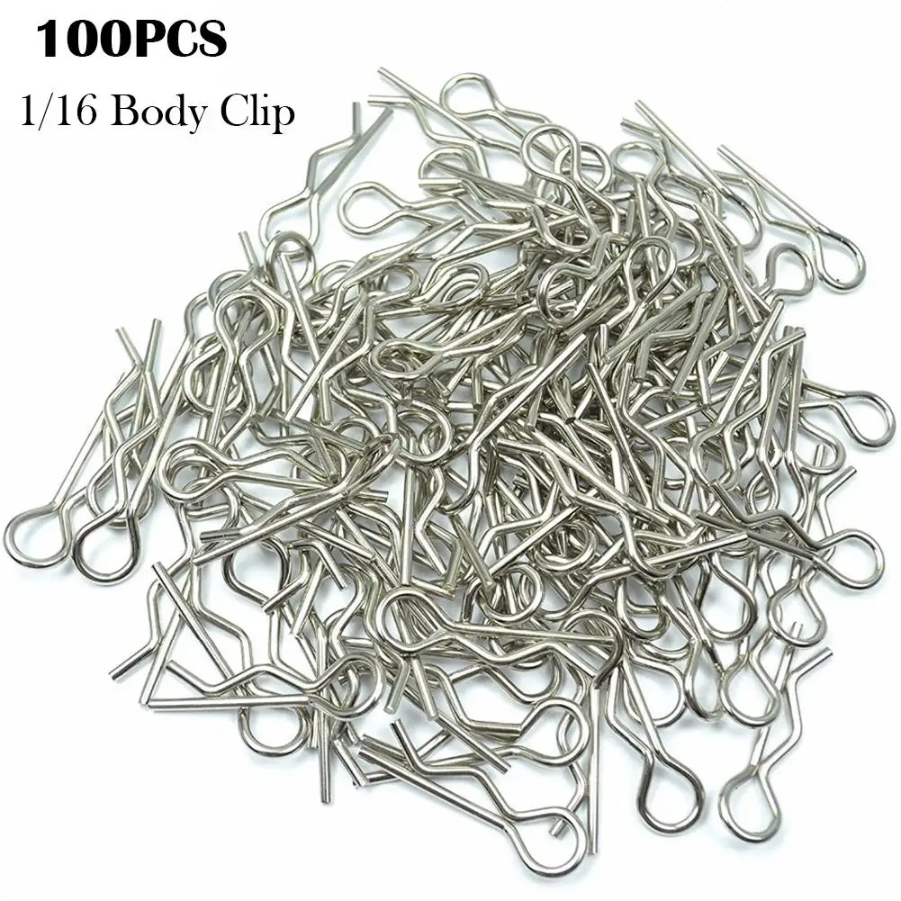 100pcs/pack Stainless Body Shell Clip Pin For HSP RC 1/16 Car Buggy Truck HSP Traxxas Vehicles Car Shell Latch