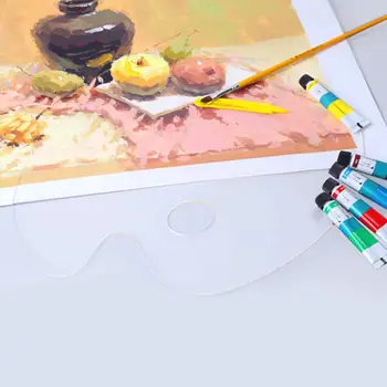 

Acrylic Oval Palette Unique Transparent Simple Drawing Palette For Watercolor Oil Painting Acrylic Gouache