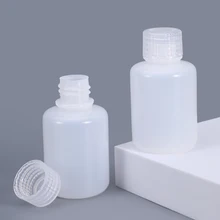 50 pces do recipiente recarregável pequeno da loção da boca da garrafa plástica redonda vazia 50ml para o champô líquido