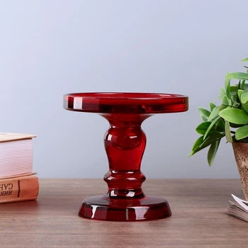 

Candlestick glass "Podium" red 12.5x13x13 cm 4543426