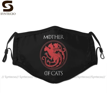 

Dragon Mouth Face Mask Mother Of Cats Facial Mask Funny Fashion with 2 Filters for Adult