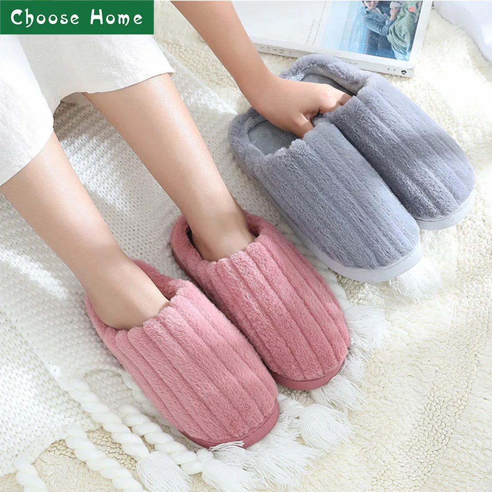 

Winter Slippers For Women Slippers Colorful Fur Slipper For Men Slippers With Warm Fuzzy Memory Foam Slippers For Indoor&Outdoor