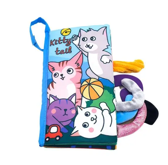 Новинка тканевые книги с животными в виде хвоста мягкая 3D ткань для чтения
