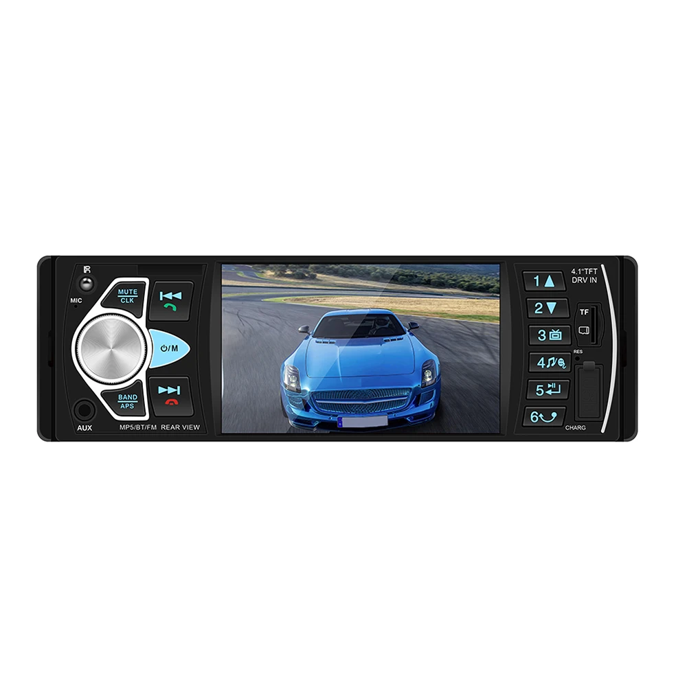 4," дюймовый автомобильный аудио Bluetooth Handsfree автомобильный Радио HD большой экран USB/AUX рулевое колесо управление воспроизведение видео Авторадио