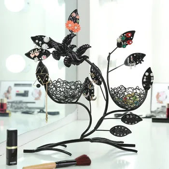 

Metal Bird's Nest Tree Earrings Jewelry Frame Headband Watch Display Shelves Storage Rack Decoration Crafts Storage Organizer