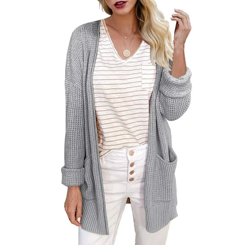 Новое поступление длинный кардиган Fitshinling женская трикотажная одежда с