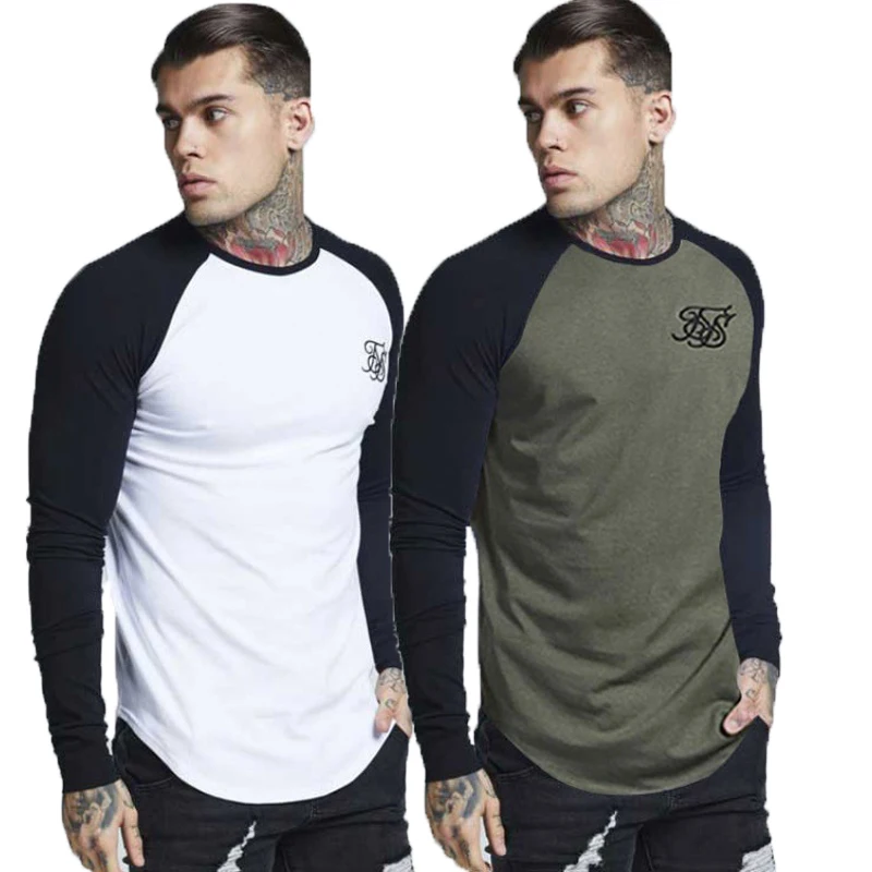 Sik Silk Мужская футболка брендовая одежда с вышивкой Siksilk футболка нижняя хип-хоп мода Sik футболка Повседневная шелковая Футболка мужская