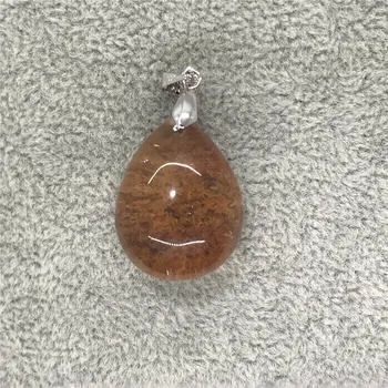 

Genuine Natural Red Phantom Quartz Pendant For Women Water Drop Crystal 23x18x13mm Beads Stone Ghost Garden Necklace Pendant Jew
