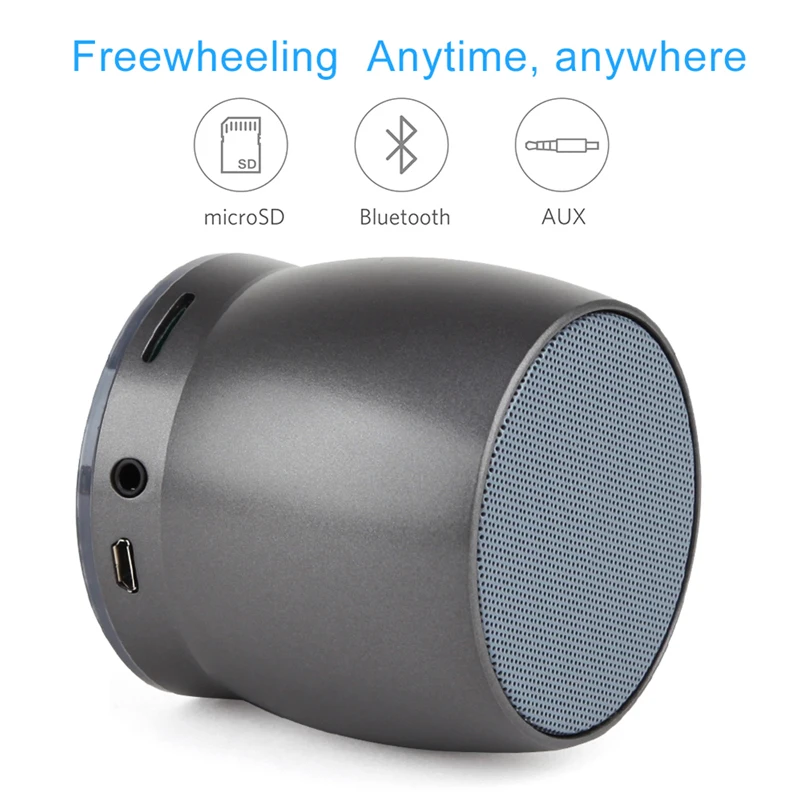 Громкий звук сильный бас беспроводной Bluetooth динамик Встроенный Buttery для телефона/Tab/PC Поддержка MicroSD карты/AUX