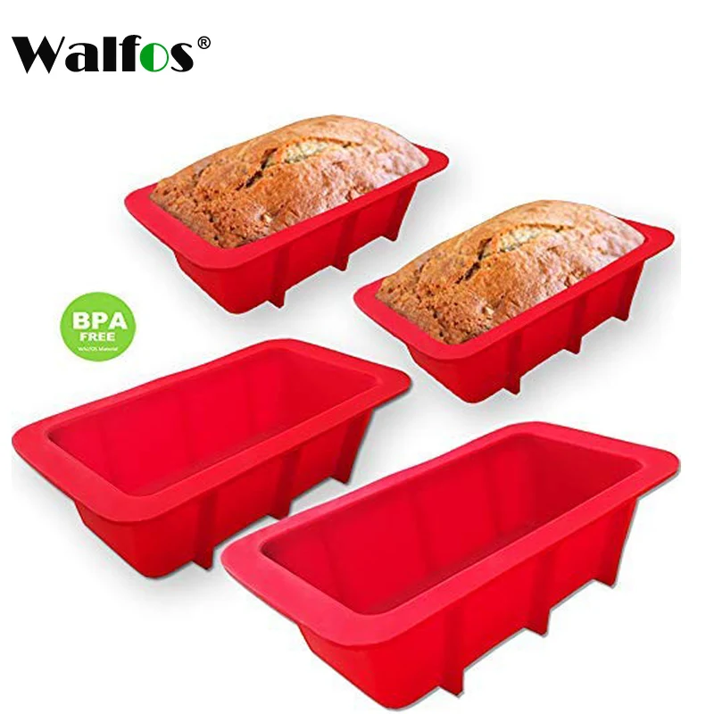 WALFOS Non Stick Silicone Baking Pan Toast Bread Cake Mold Cupcake Oven Baking Mould Cake Decorating Tools Kitchen Accessories