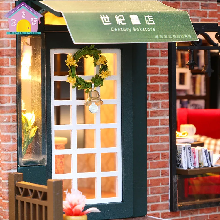 

Hoomeda-diy DIY Hut Century Bookstore Hand-made House Model Villa Assembled Toys Architecture Birthday Gift