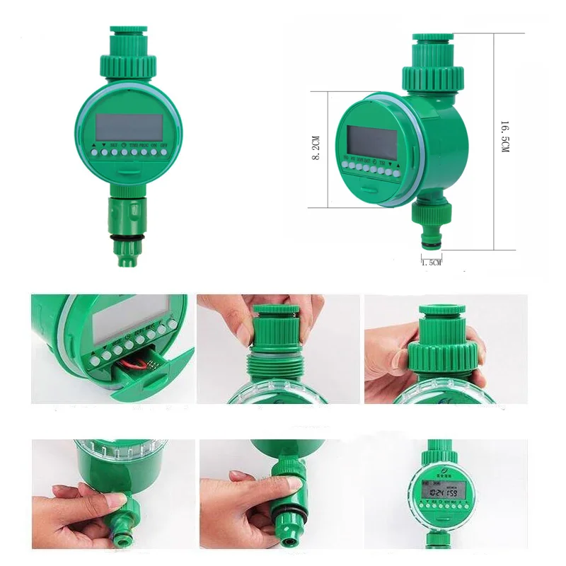 Автоматический таймер для полива сада электронный ЖК-дисплей домашний шаровой клапан Таймер воды с регулируемой системой управления капельницей