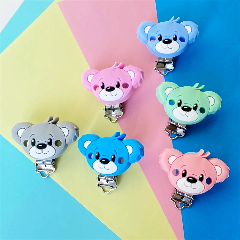 Teething Toys Silicone Teething Toys Baby Teething Toys Silicone Beads Silicone Teether Silicone Teething Beads Sensory Chew Necklaces Pacifier Clips 3pcs Silicone Pacifier Clip bear DIY Baby Teething Teether Necklace Bead Tool Nurs Gift Accessories