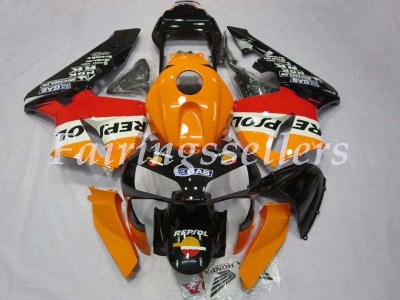 

Top (Injection mold) New ABS Motorcycle Full Fairing Kit Fit For Honda CBR600RR F5 2004 2003 Fairings set Black Yellow Repsol