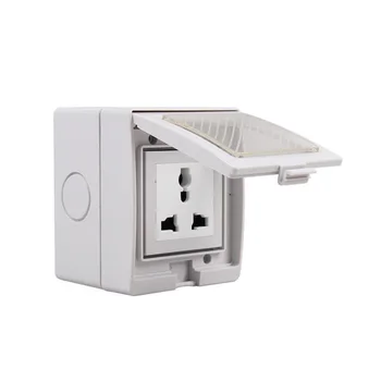 

Outdoor IP55 Waterproof Dust-proof Wall Power Socket Universal Outlet Surface Mounted Power Outlet