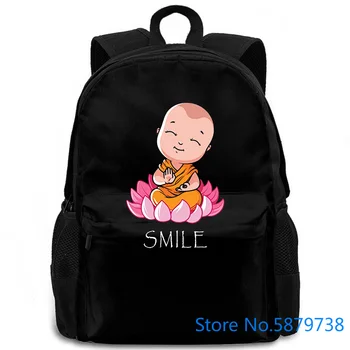 

"Smile Baby Buddha on A Lotus Flower" Yogaer Slim Fit Sexy women men backpack laptop travel school adult student