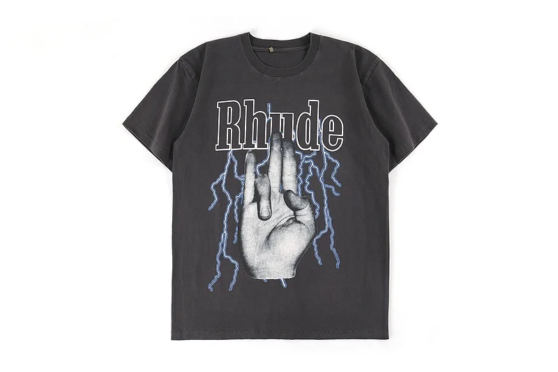 2020 Summer Style Rhude Finger Tees 