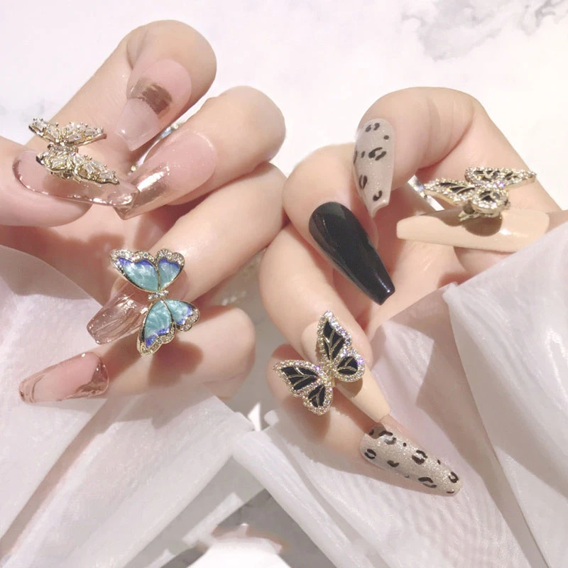 Mariposa en 3D para decoración de uñas acrílicas, diamantes de imitación  para decoración de uñas, gemas encantadoras, DIY|Diamantes de imitación y  decoraciones| - AliExpress