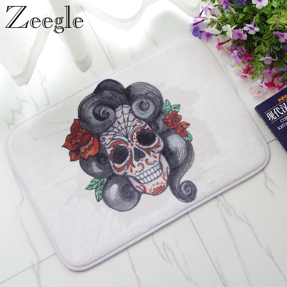 Zeegle Door Mat Non-slip Living Room Carpet Shower Rug Absorbent Kitchen Carpet Hallway Rug Outdoor Carpet Washable Foot Mat