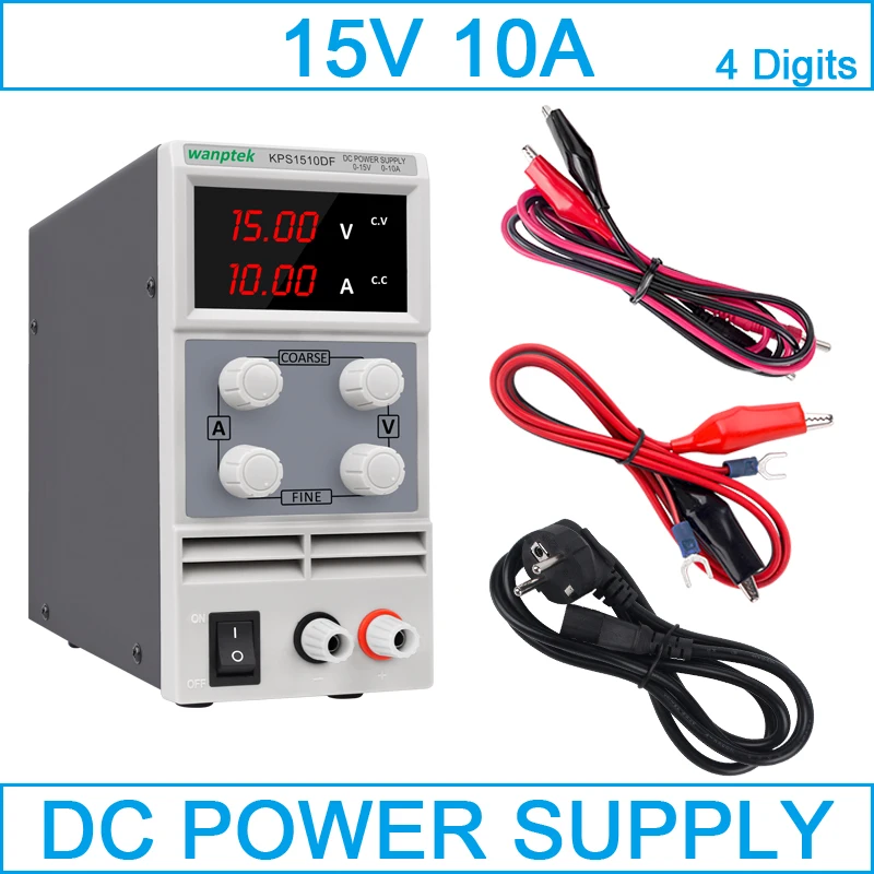 

4 Digit Display Adjustable DC switching Power Supply 15V 5A 10A Voltage Regulator 110V Repair Rework Laboratory Power Supply