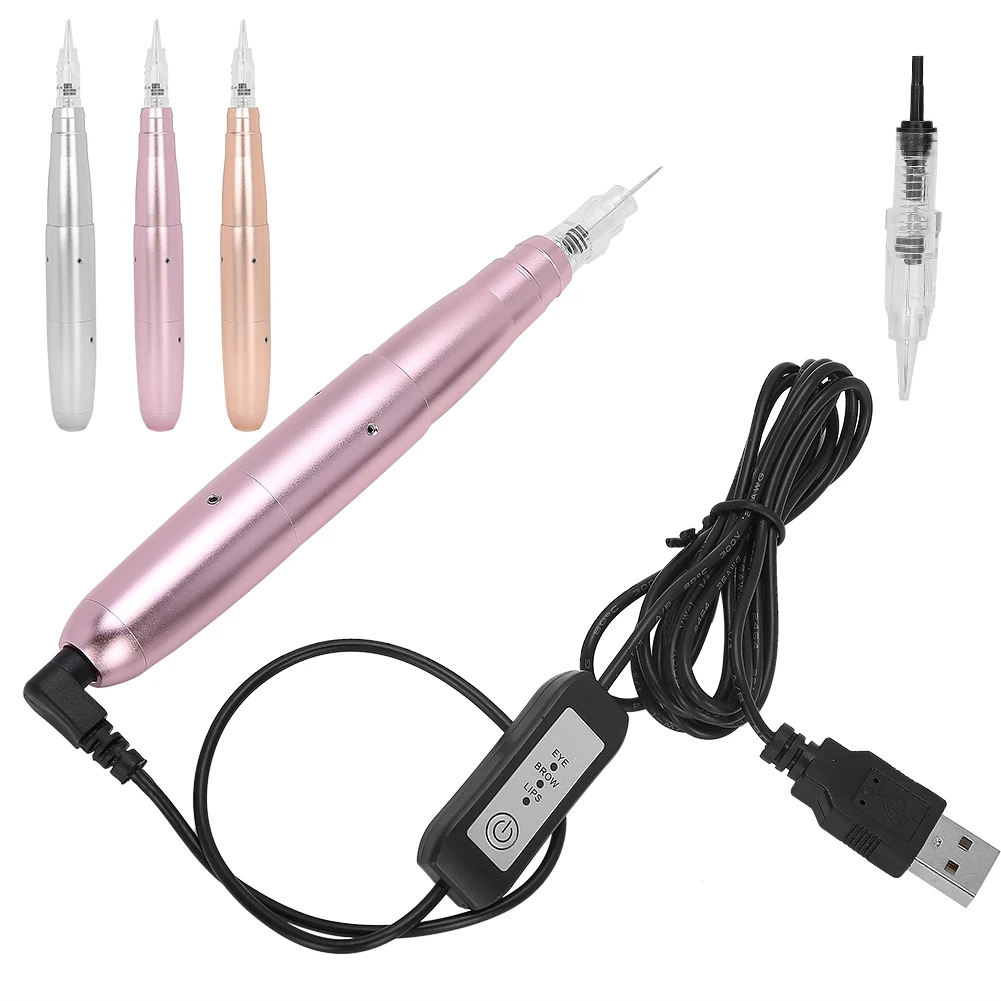 

1pcs Tattoo Pen Microblading Machine Semi-Permanent Eyebrow Lips Tattoo Makeup US Plug 100-240V