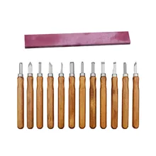 12 шт. Набор ножей для резьбы по дереву набор инструментов для резьбы по дереву скульптурные ножи Набор для лепки керамический глиняный набор ручных инструментов