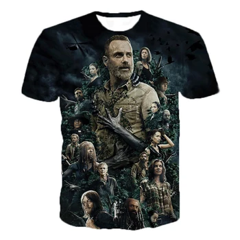 

2020 Horror TV Drama The Walking Dead 3D Printed T Shirt Men Women Fashion Casual T-shirt Hip Hop Streetwear Oversized Tee Tops