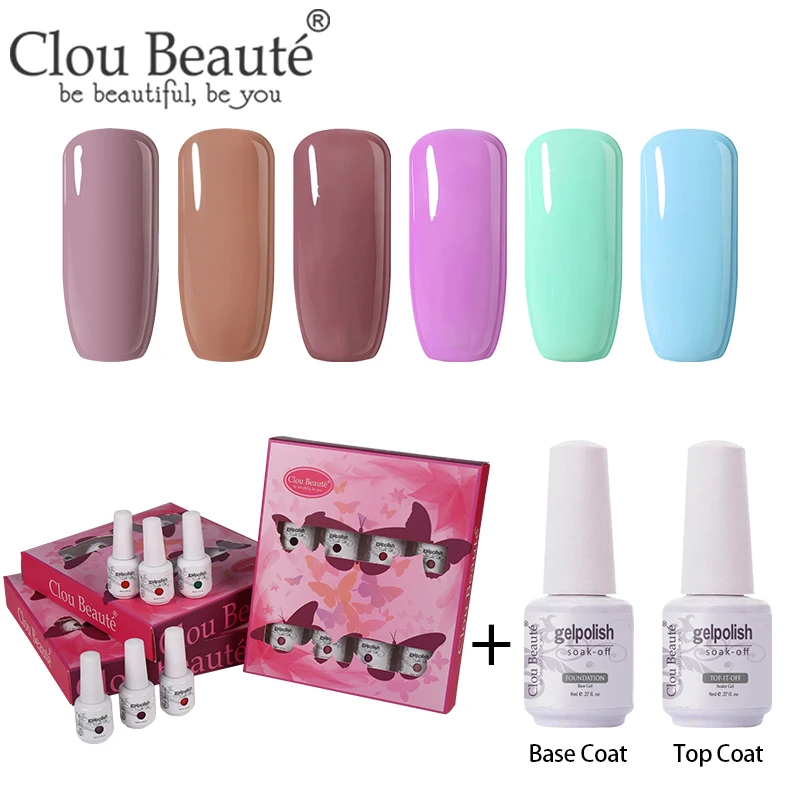 Clou Beaute 8 шт./компл. Гель-лак для ногтей гибрид Лаки грунтовка лаки для ногтей Маникюр 8 мл Гель-лак для ногтей УФ лак - Цвет: ZH21