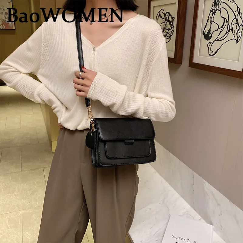 

Fashion PU Leather Shoulder Bags For Woman Small Flap Crossbody Handbags Top Handle Tote Lady Messenger Bags Black White Red