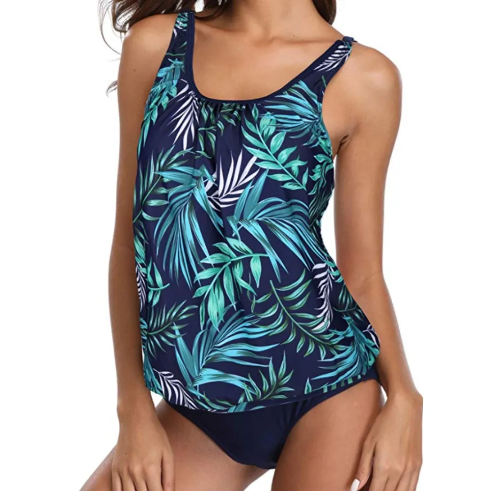 TYAKKVE 2020 Plus Size Swimwear Women Floral Print Tankini Swimsuit Swimjupmsuit Padded Swimwear Beachwear Female S-XXXL