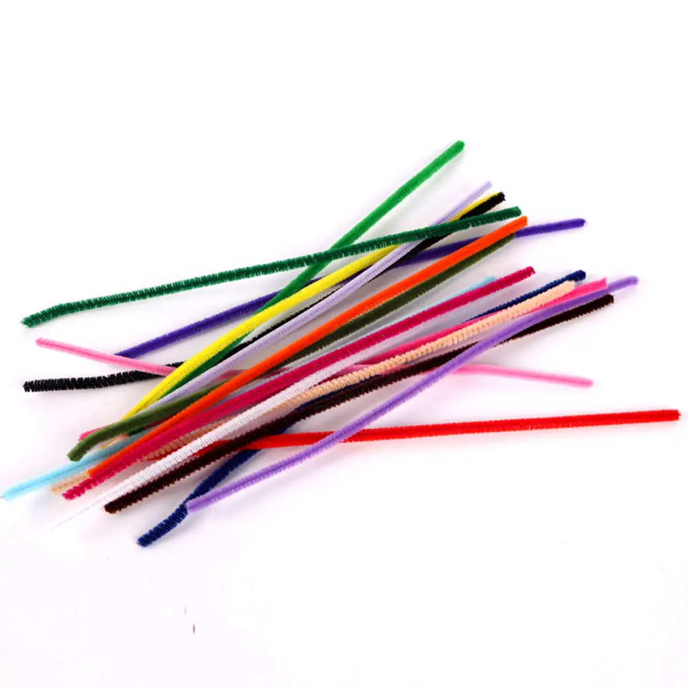 10/30/50/100pcs 6mm Colorful Chenille Stems Pipe Cleaners DIY Handmade Kids Educational Plush Toys Art Craft Supplies L0207