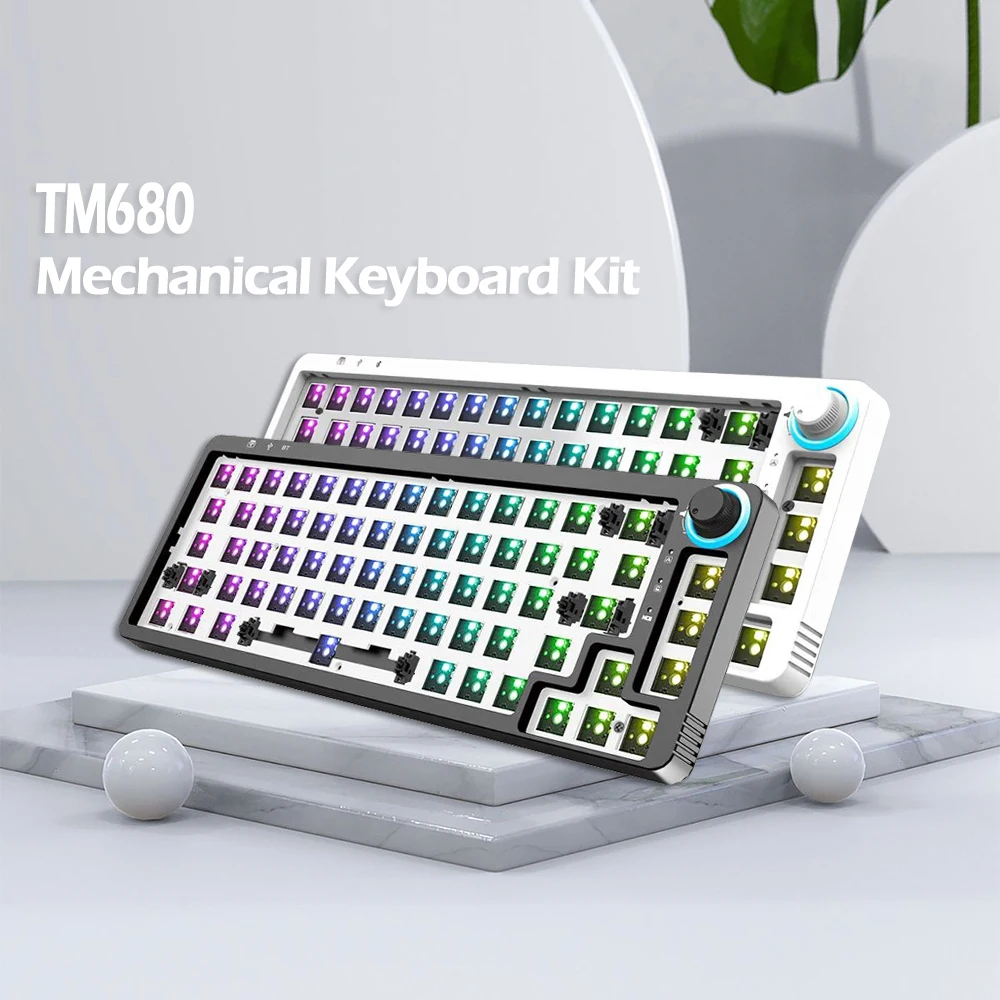 KF068TM680HotSwapMechanicalKeyboardDIYKitWirelessBluetooth3