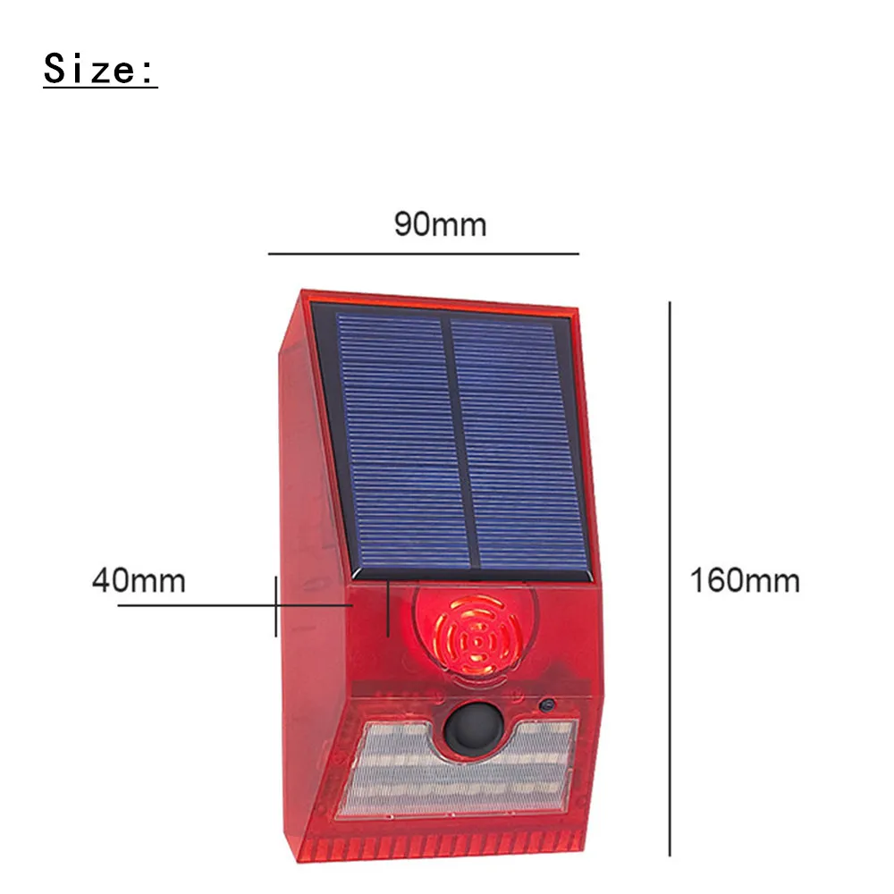 Multi-function Solar Alarm Lamp Remote Control Security Alarm Siren PIR Motion Sensor Detector Wall Light For Home Yard Outdoor solar pathway lights