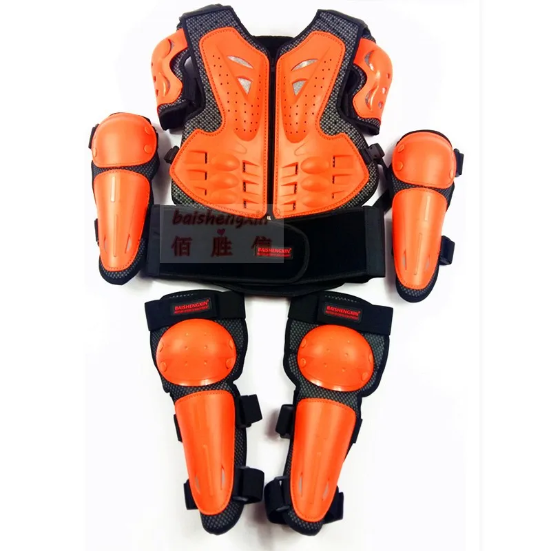Молодежная детская мотоциклетная одежда для мотокросса, Детская Молодежная Защитная жилетка для тела, бронежилет, защита от груди, защита от колена