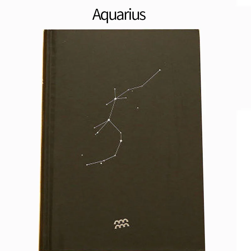 Крутой винтажный дневник зодиака, записная книжка, 96 листов, блокнот, блокнот, креативный блокнот, записная книжка, офисные школьные принадлежности, записные книжки - Цвет: Aquarius