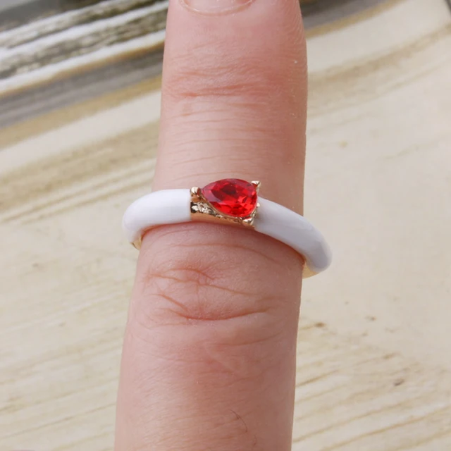 NeeFuWoFu Y2K Multicolor Enamel Dripping Oil Open Ring For Women, Adjustable  Gold Plated Chunky Finger Rings Party Jewelry 37