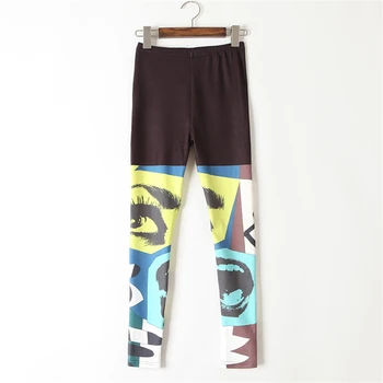 

Spring Autumn Hip Hop Style Leggings Pants Women Eyes Pattern Elastic Waist Leggings Christmas Leggings One size
