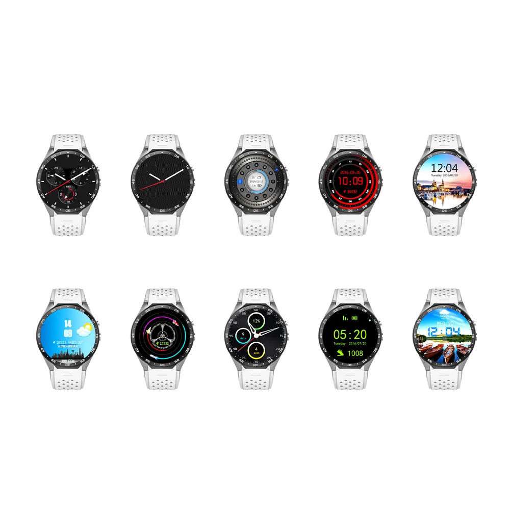 

Kingwear KW88 3G WCDMA SmartwatchMTK6580 Quad-core 1.3GHz CPU ROM 512MB/4GB Android 5.1 Camera Pedometer Heart Rate Smart Watch