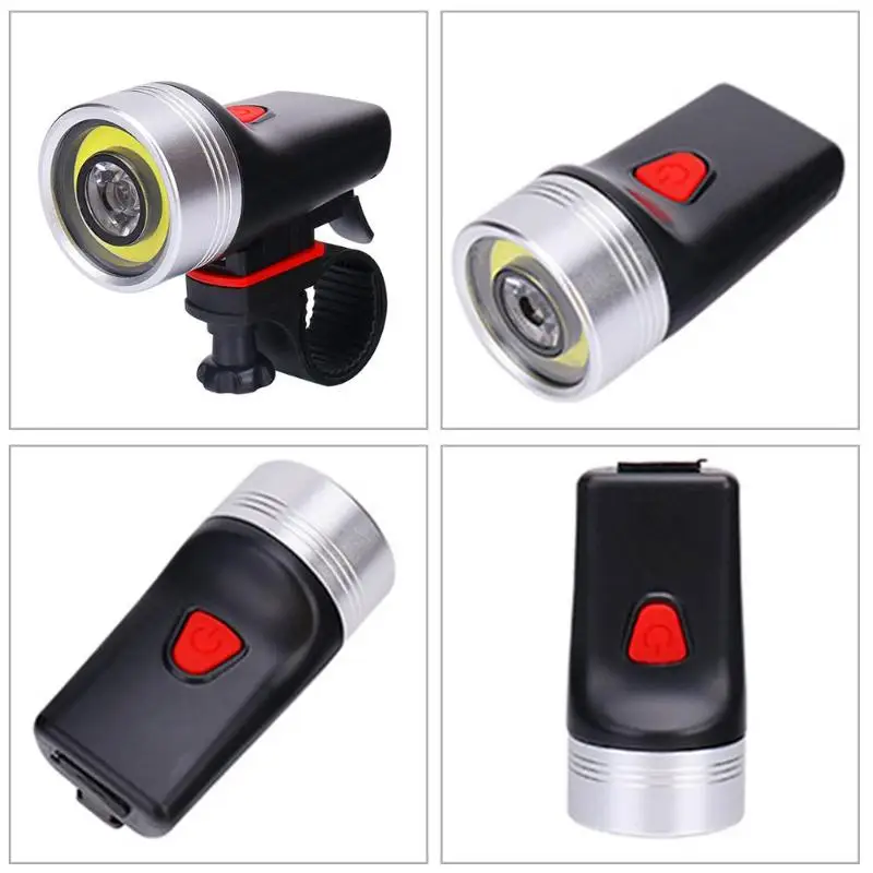 MTB велосипедный велосипед USB Перезаряжаемый головной светильник IPX5 Водонепроницаемый Предупреждение ющий светильник