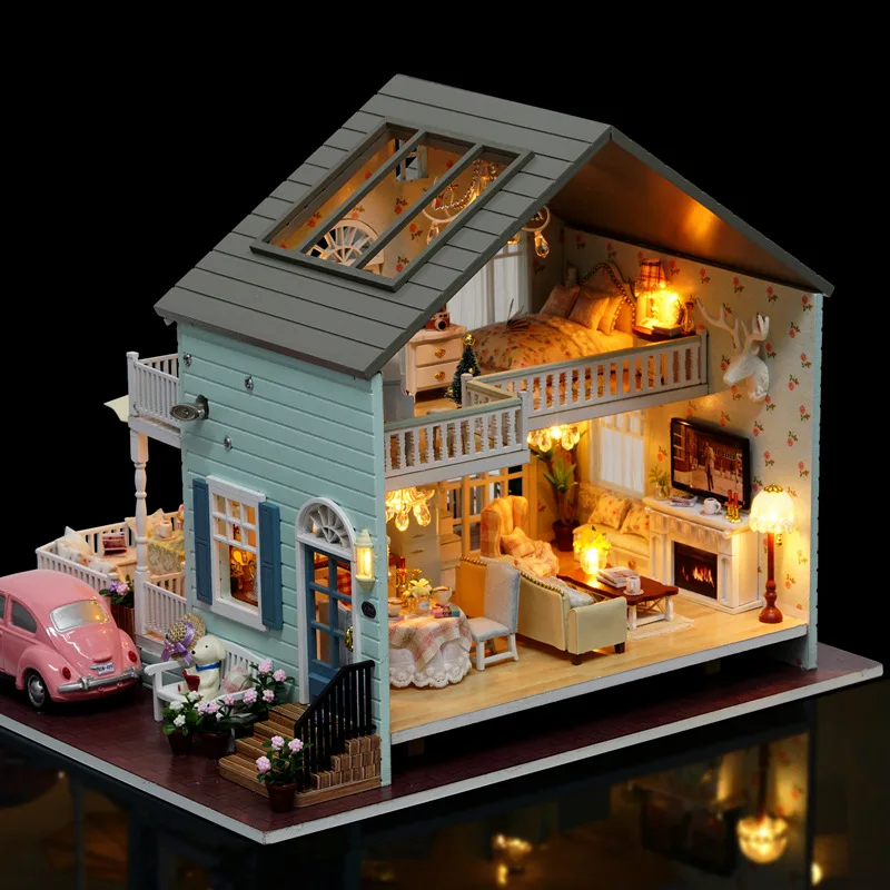 

DIY for Making Adult Cabin Creative Handmade Women's Villa House Assembled Model Super Difficult Toy Gift
